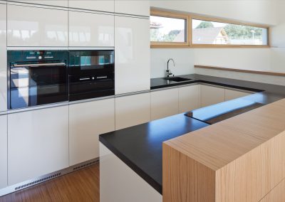 new nice kitchen in interior of new house