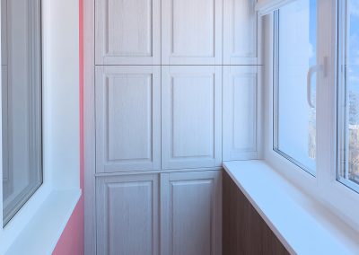 Minimalist balcony design, 3d illustration